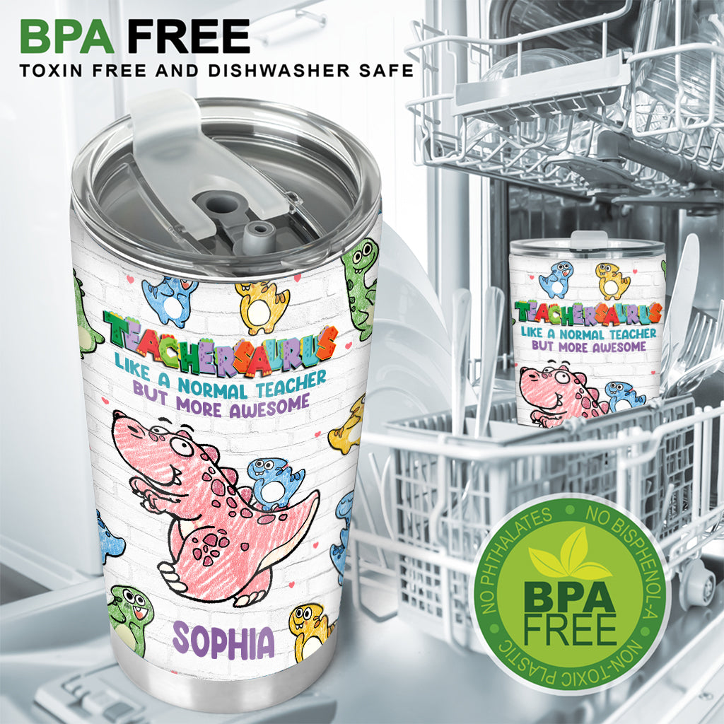 Teachersaurus - Personalized Teacher Tumbler