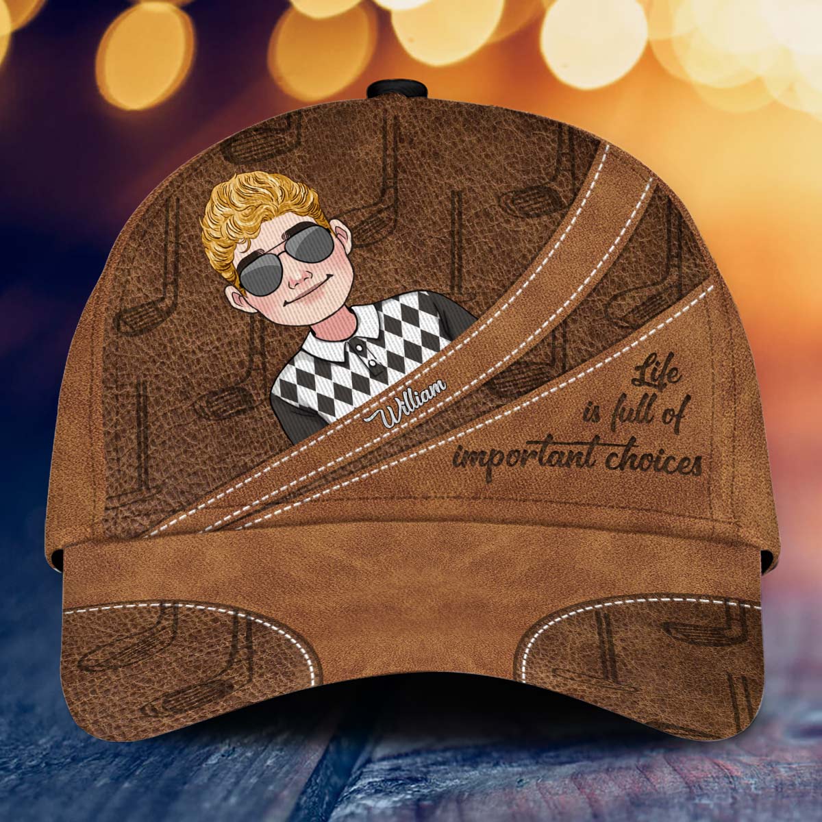 La vie est pleine de choix importants - Casquette de golf classique personnalisée