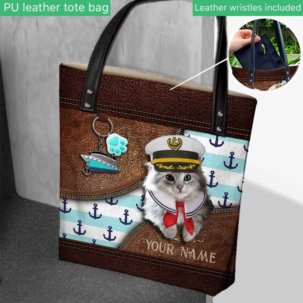 Love Cruising And Cat Personalized Tote Bag