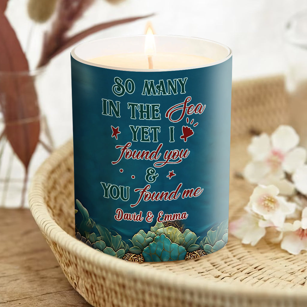 Bougie tortue colorée personnalisée avec couvercle en bois