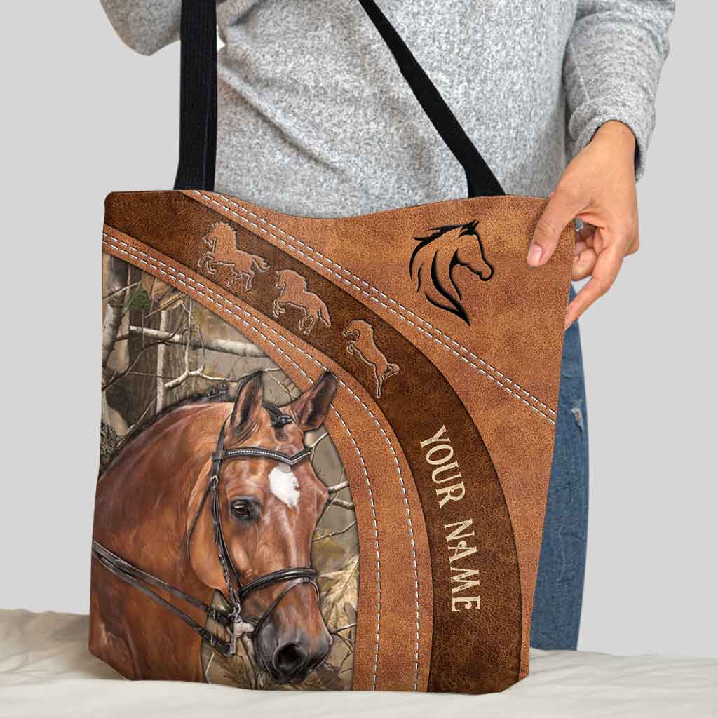 Sac fourre-tout personnalisé « Amoureux des chevaux »