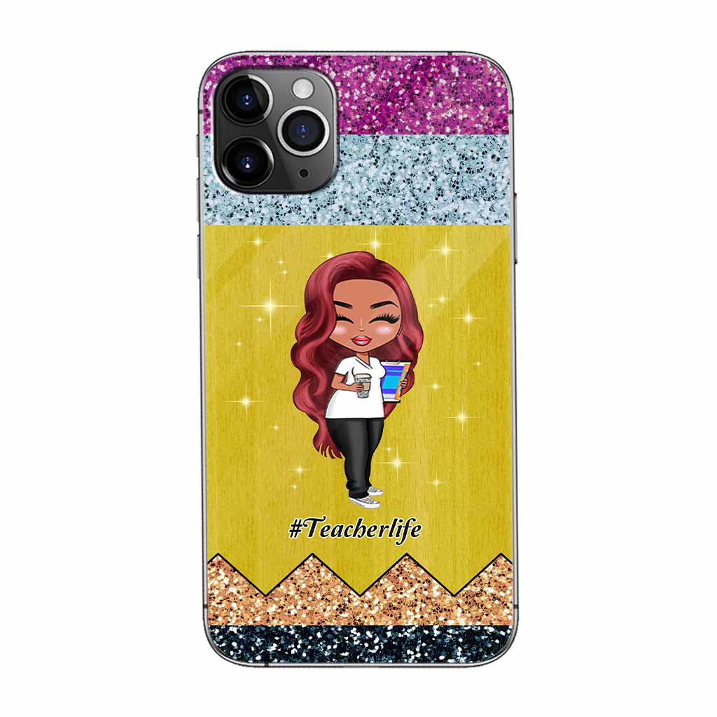 Enseigner, c'est un métier de cœur - Coque de téléphone personnalisée pour enseignants avec motif 3D