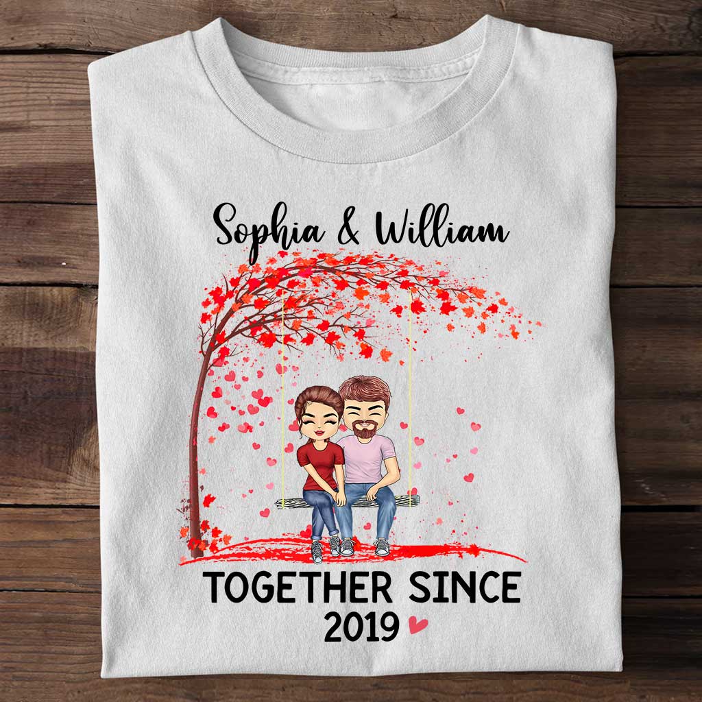 Together Since - Personalized Couple T-shirt and Hoodie