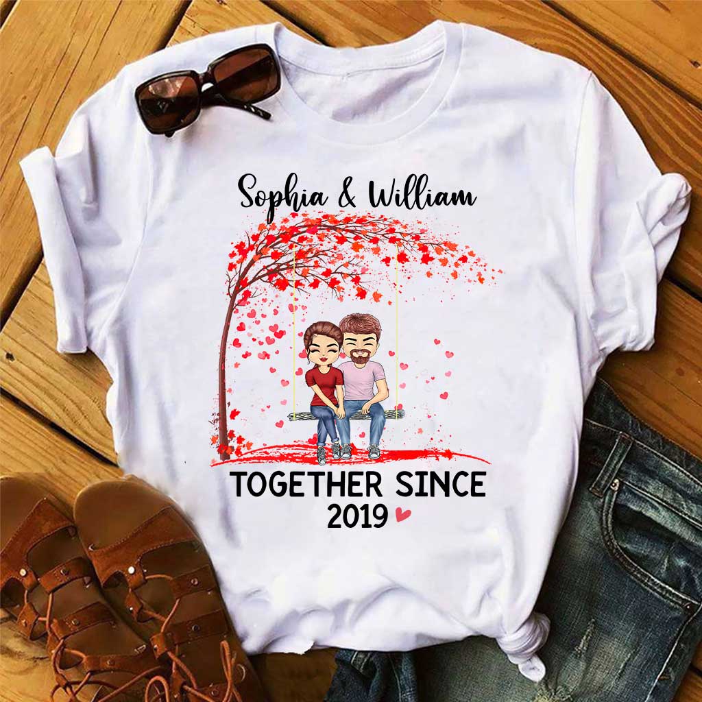 Together Since - Personalized Couple T-shirt and Hoodie
