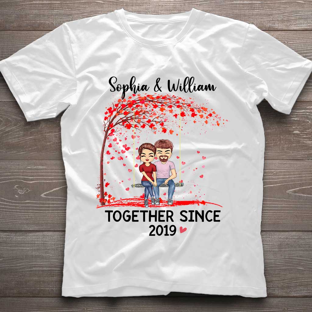 Together Since - Personalized Couple T-shirt and Hoodie