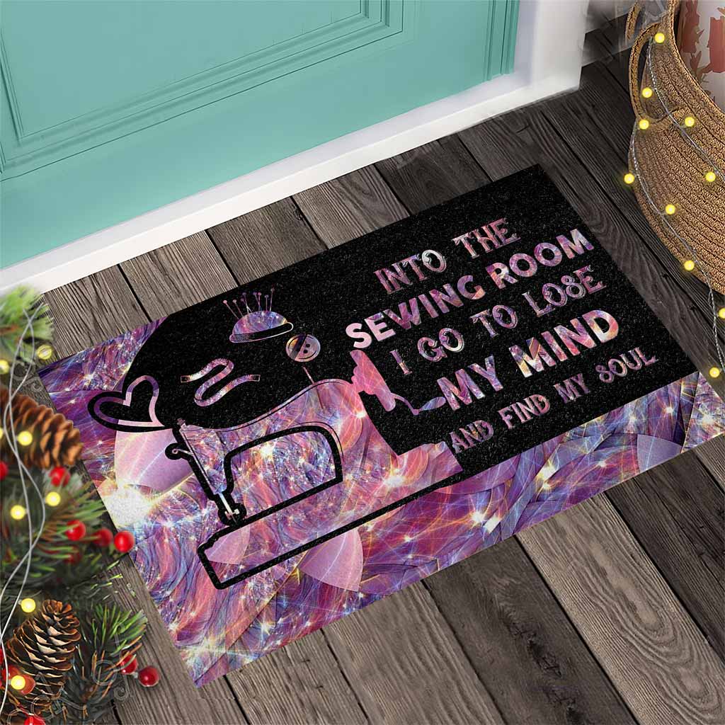 Je vais dans l'atelier de couture - Tapis de porte de couture