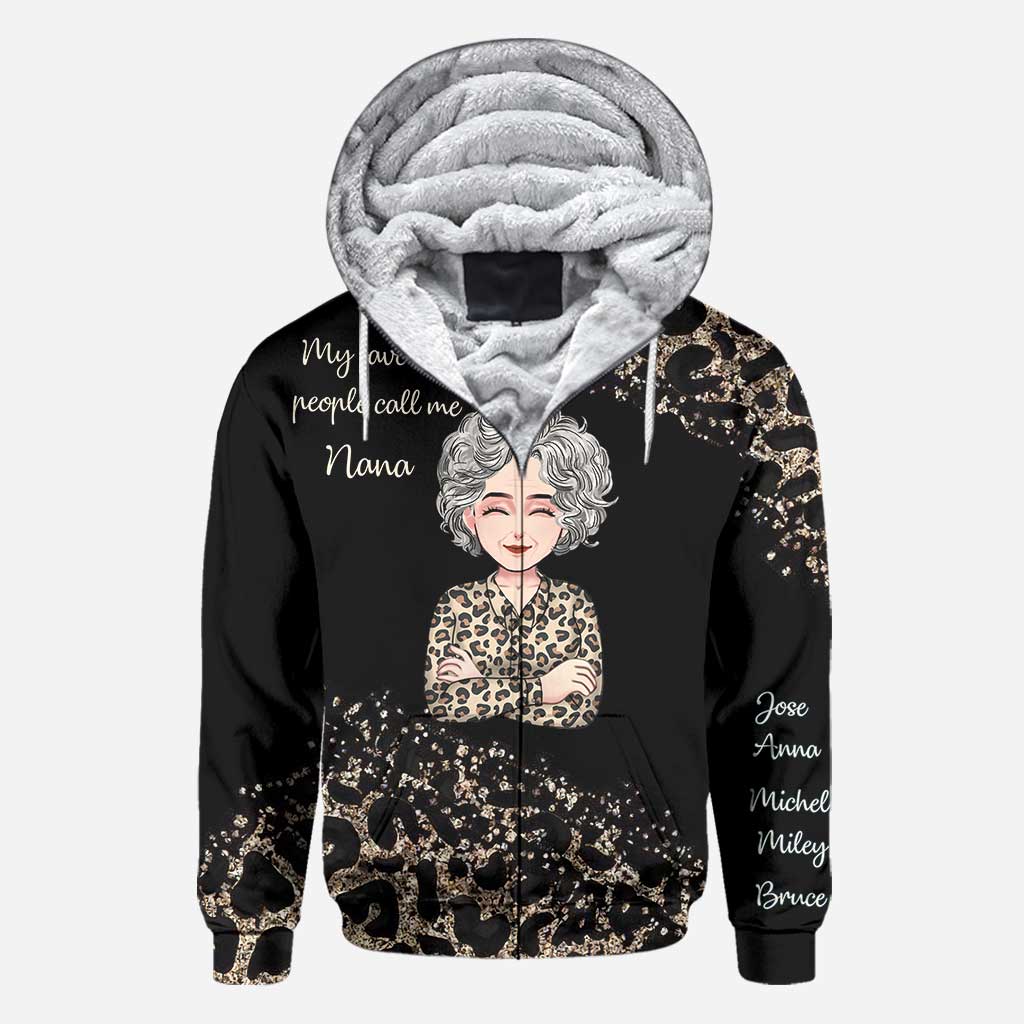 Mes personnes préférées - T-shirt et sweat à capuche personnalisés pour la fête des mères, avec motif « Mamie » sur toute la surface