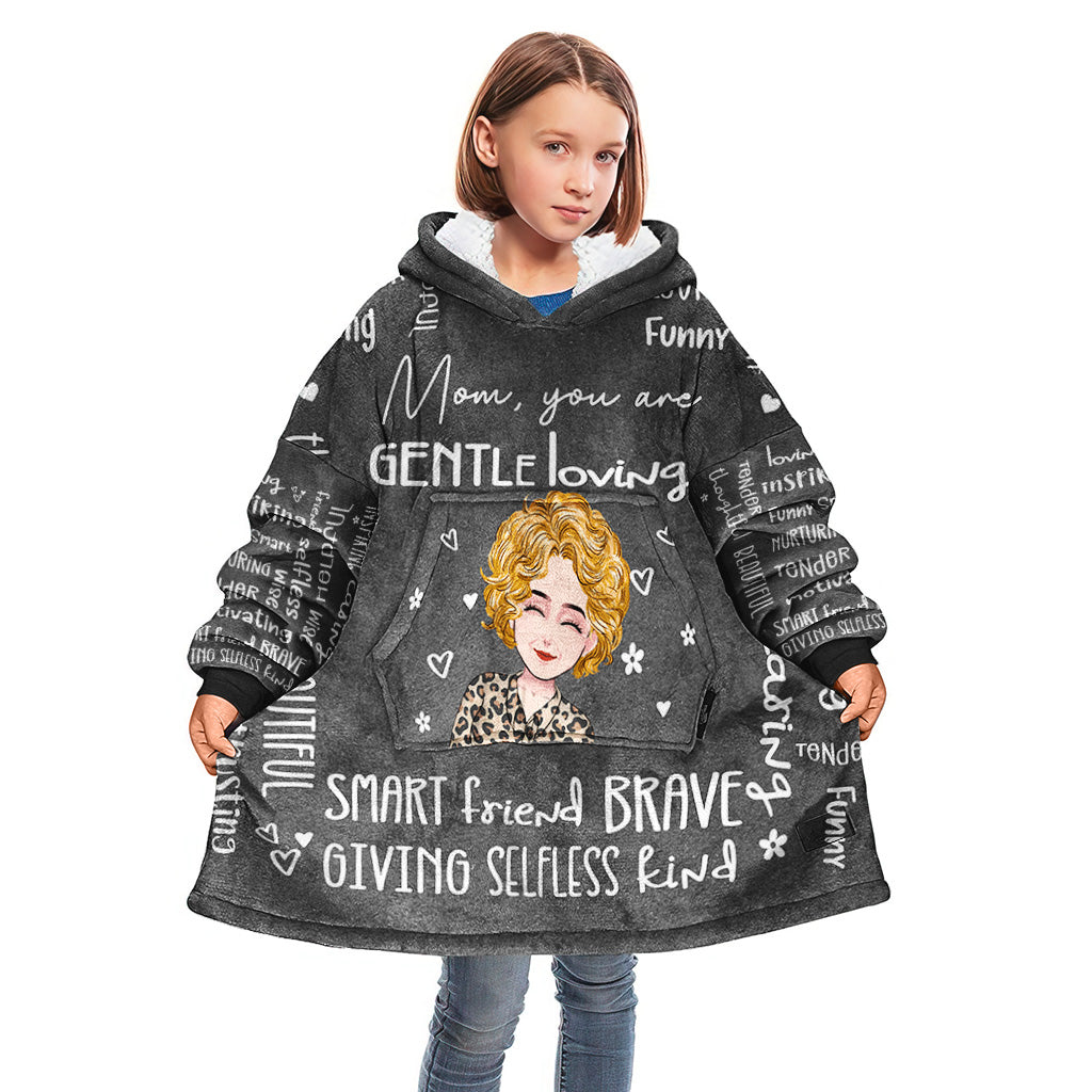 Maman, tu es belle - Couverture à capuche personnalisée pour la fête des mères