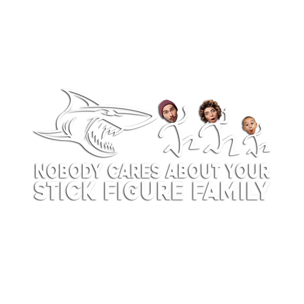 Personne ne s'en soucie - Autocollant requin personnalisé complet