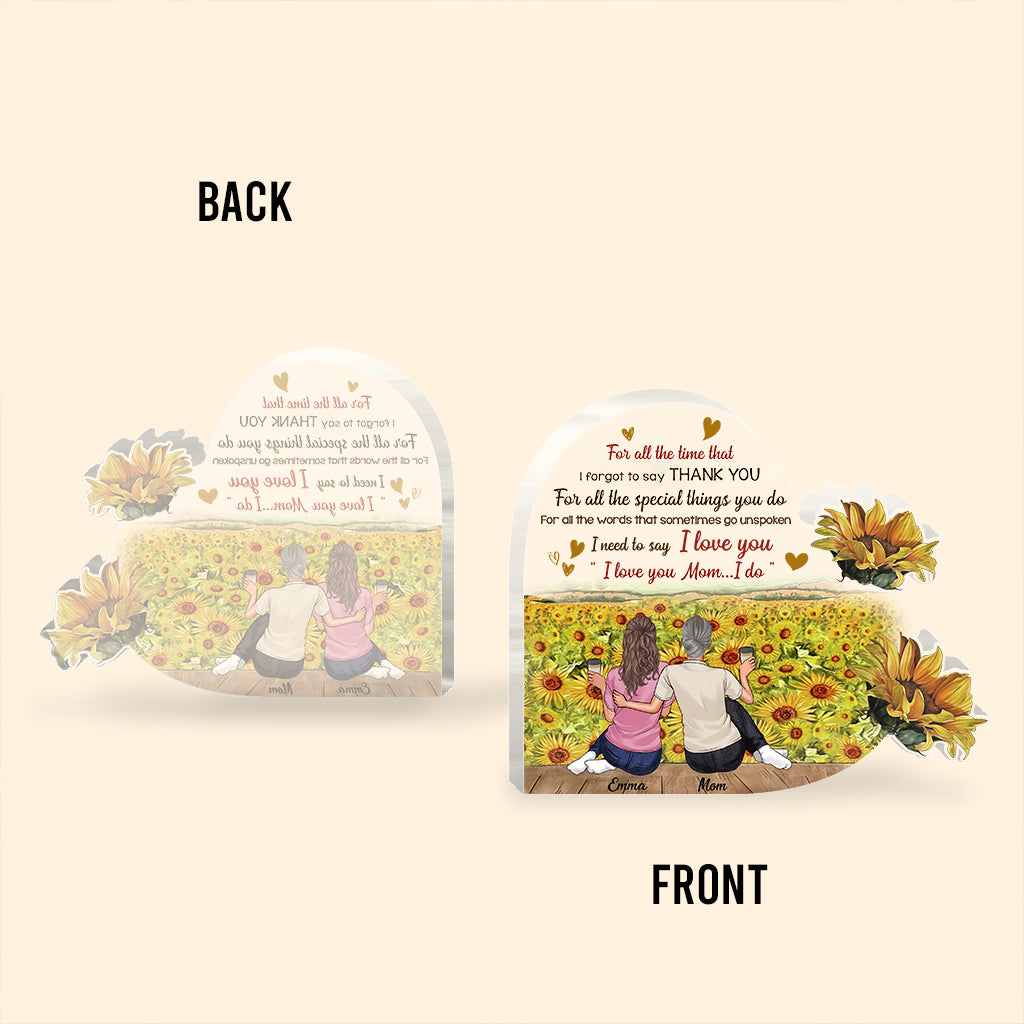 Maman, tu es mon rayon de soleil - Plaque acrylique personnalisée pour la fête des mères