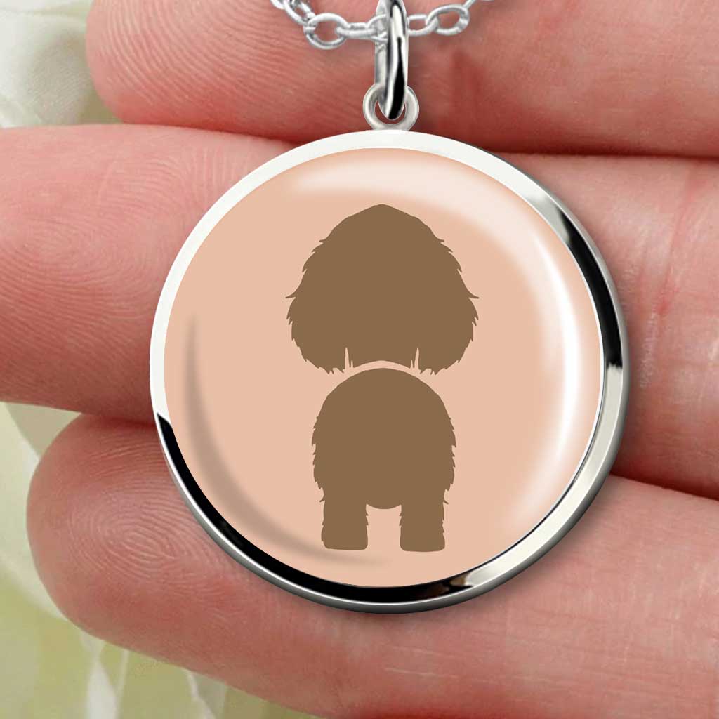 Meilleure maman de chien au monde - Collier pendentif rond personnalisé pour la fête des mères