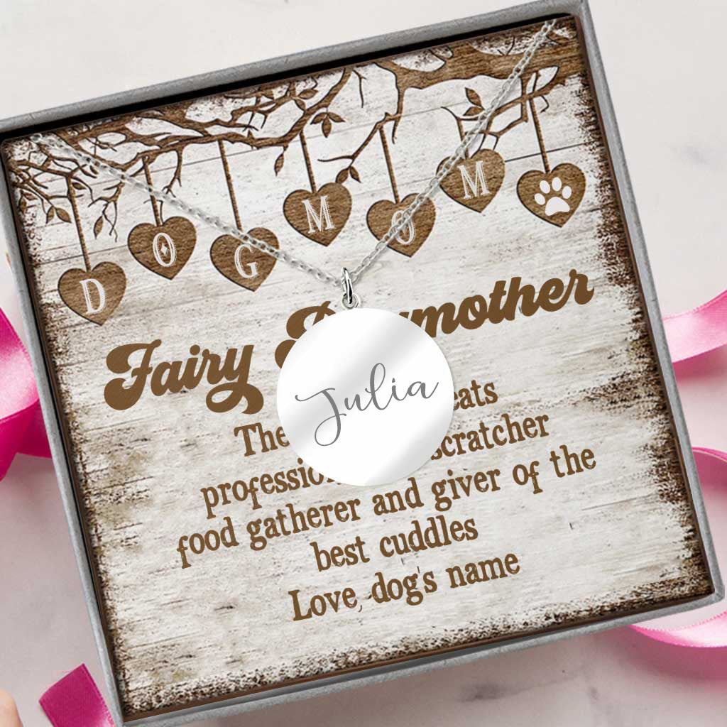 Meilleure maman de chien au monde - Collier pendentif rond personnalisé pour la fête des mères