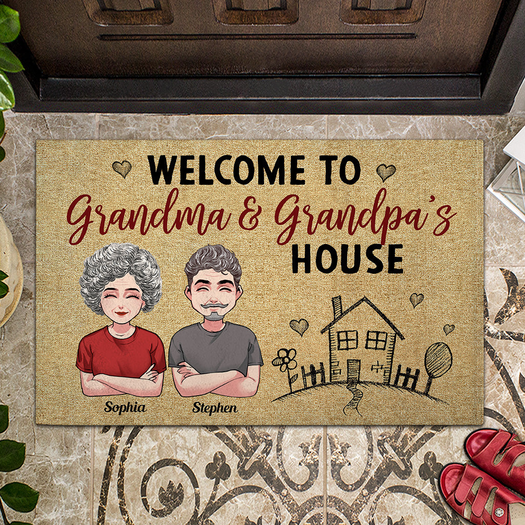 No Place Like Grandpa Grandma's House - Personalized Mother's Day Grandma Doormat