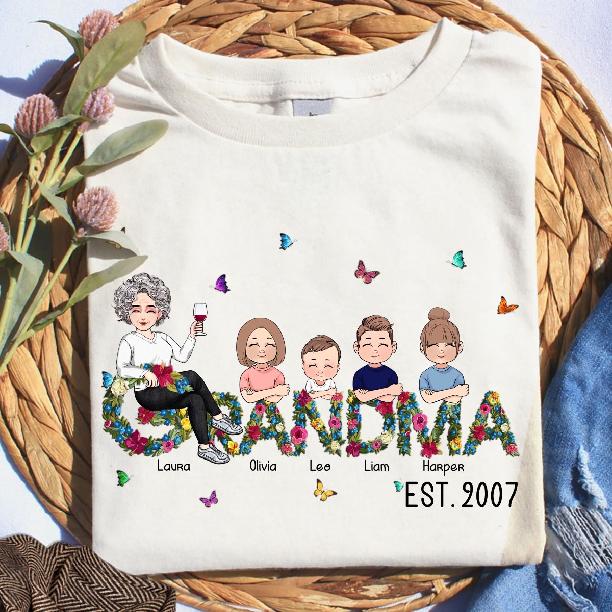 Grand-mère depuis toujours - T-shirt et sweat à capuche personnalisés pour la fête des mères