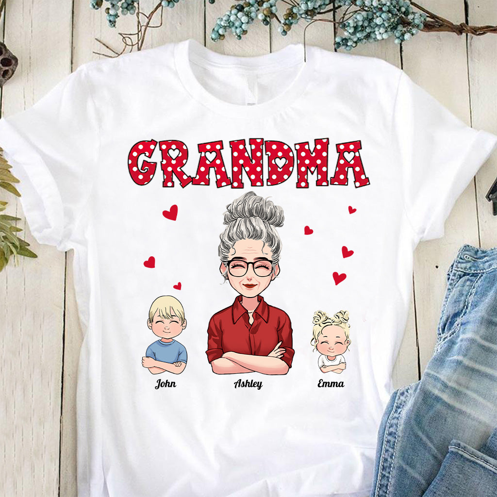 Grand-mère/Mère et Enfants - T-shirt et sweat à capuche personnalisés pour la fête des mères