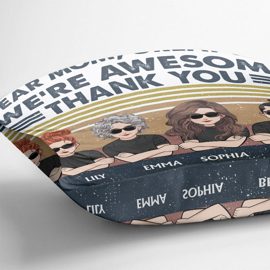 Chère maman, bravo, je suis géniale ! - Coussin décoratif personnalisé pour la fête des mères