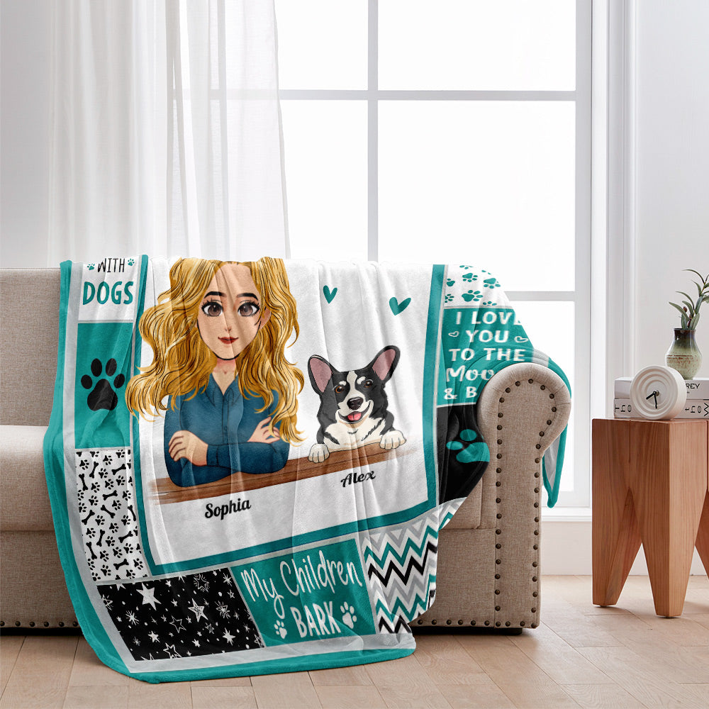 Couverture personnalisée pour chien « Fur Mom » pour la fête des mères
