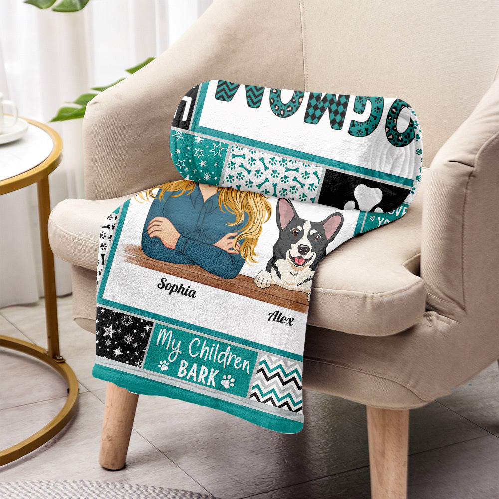 Couverture personnalisée pour chien « Fur Mom » pour la fête des mères