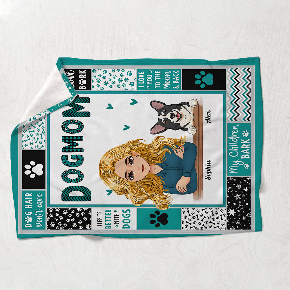 Couverture personnalisée pour chien « Fur Mom » pour la fête des mères