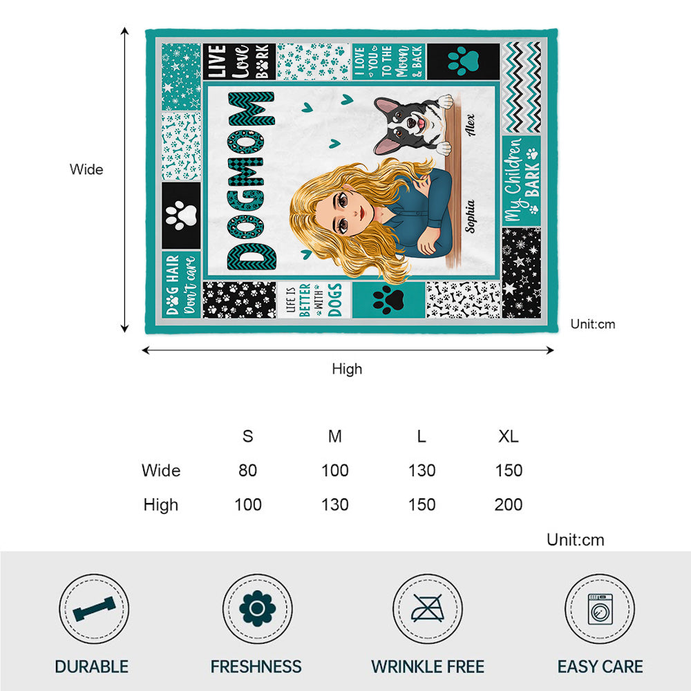 Couverture personnalisée pour chien « Fur Mom » pour la fête des mères