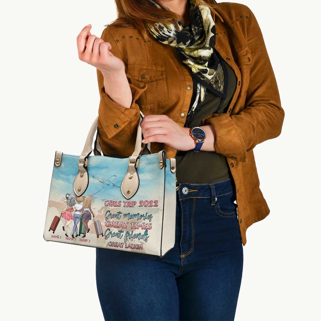 Voyage entre filles 2022 - Sac à main de voyage personnalisé en cuir