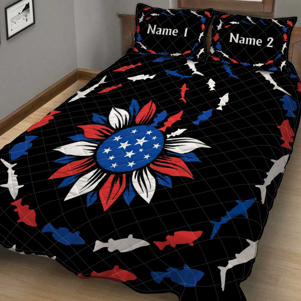 Join To The Fishes In The Deep Blue Sea - Personalized Quilt Set