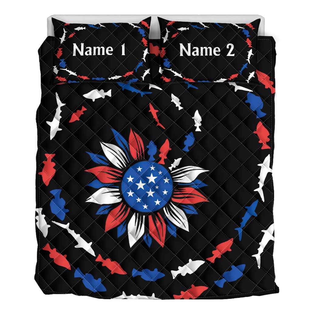 Join To The Fishes In The Deep Blue Sea - Personalized Quilt Set