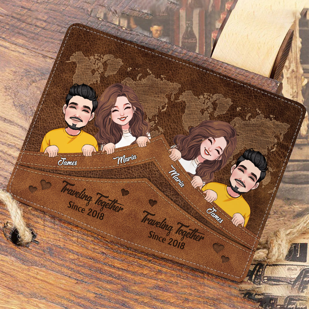 Voyager ensemble depuis - Porte-passeport de voyage personnalisé