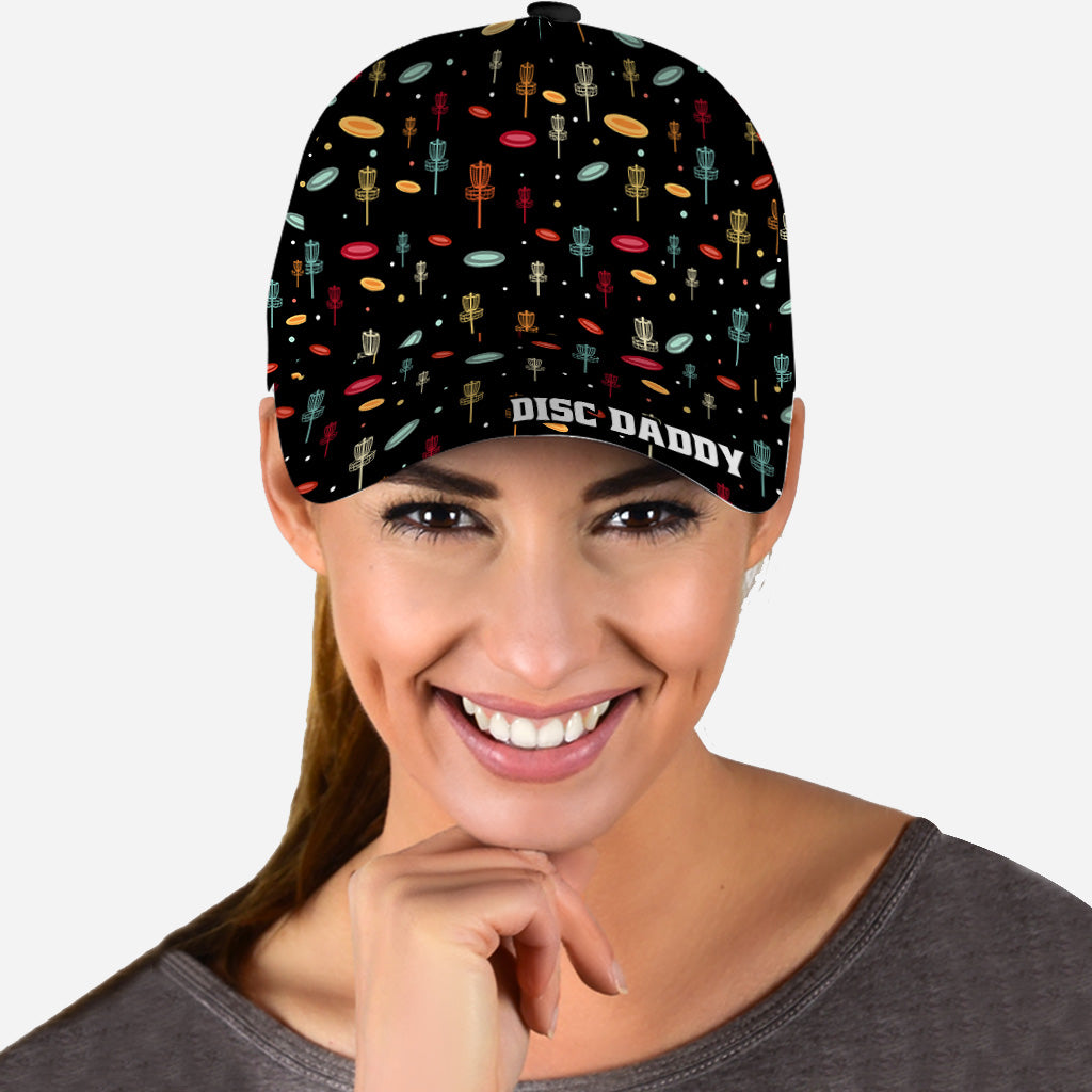 Disc Daddy - Cadeau de disc golf pour papa, grand-père, maman, grand-mère - Casquette classique personnalisée