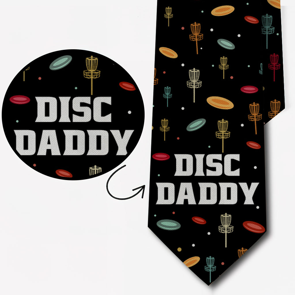 Papa Disc - Cadeau de disc golf pour papa, grand-père - Cravate personnalisée