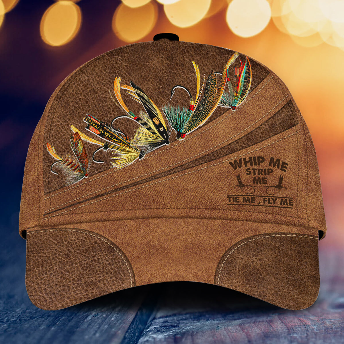 Casquette de pêche classique personnalisée « Whip Me Strip Me Tie Me Fly Me »