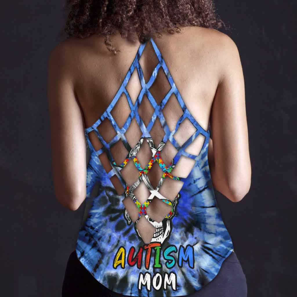 Maman d'un enfant autiste - Débardeur croix pour la sensibilisation à l'autisme