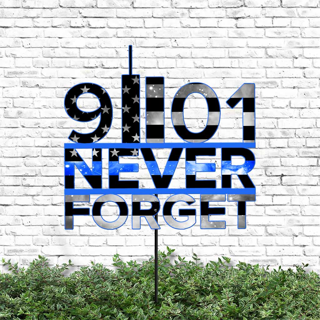N'oubliez jamais - Art de jardin en métal de la police