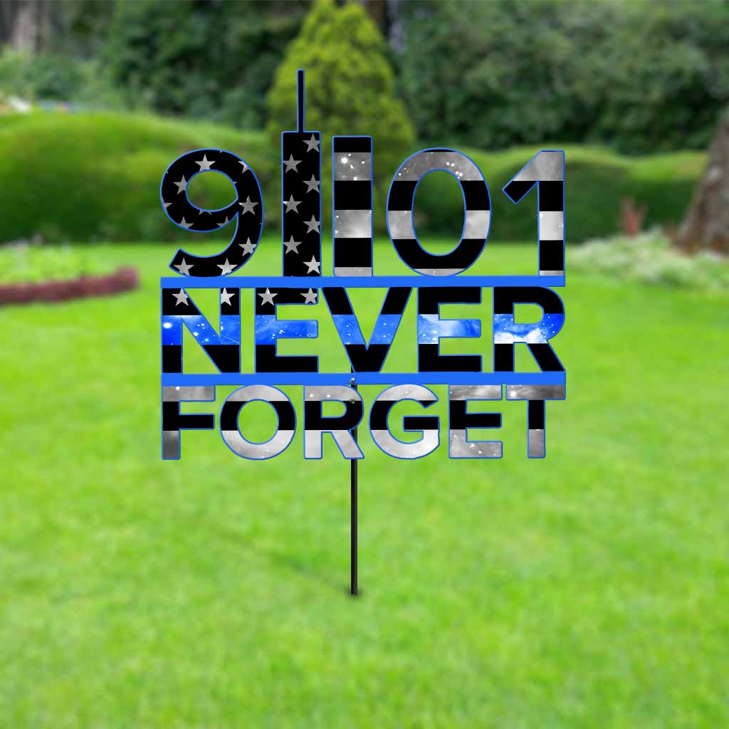 N'oubliez jamais - Art de jardin en métal de la police