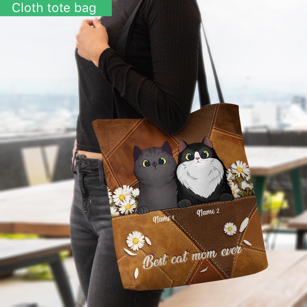 Sac fourre-tout personnalisé « Meilleure maman chat du monde »