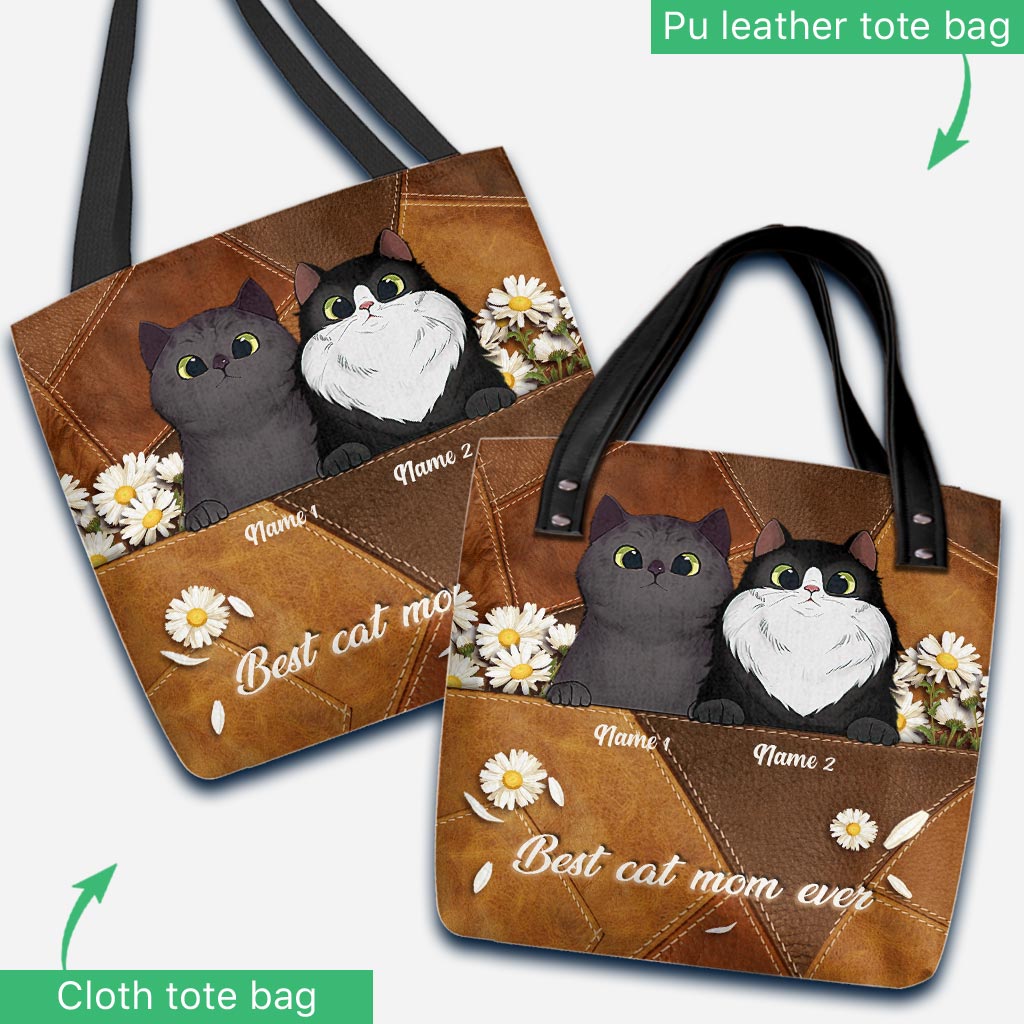 Sac fourre-tout personnalisé « Meilleure maman chat du monde »