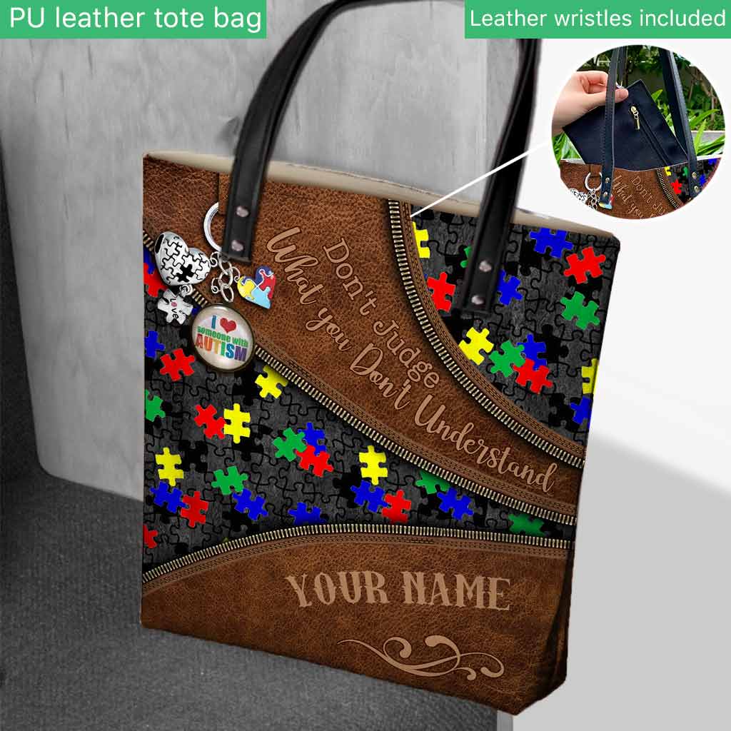 Ne jugez pas ce que vous ne comprenez pas - Sac fourre-tout personnalisé pour la sensibilisation à l'autisme