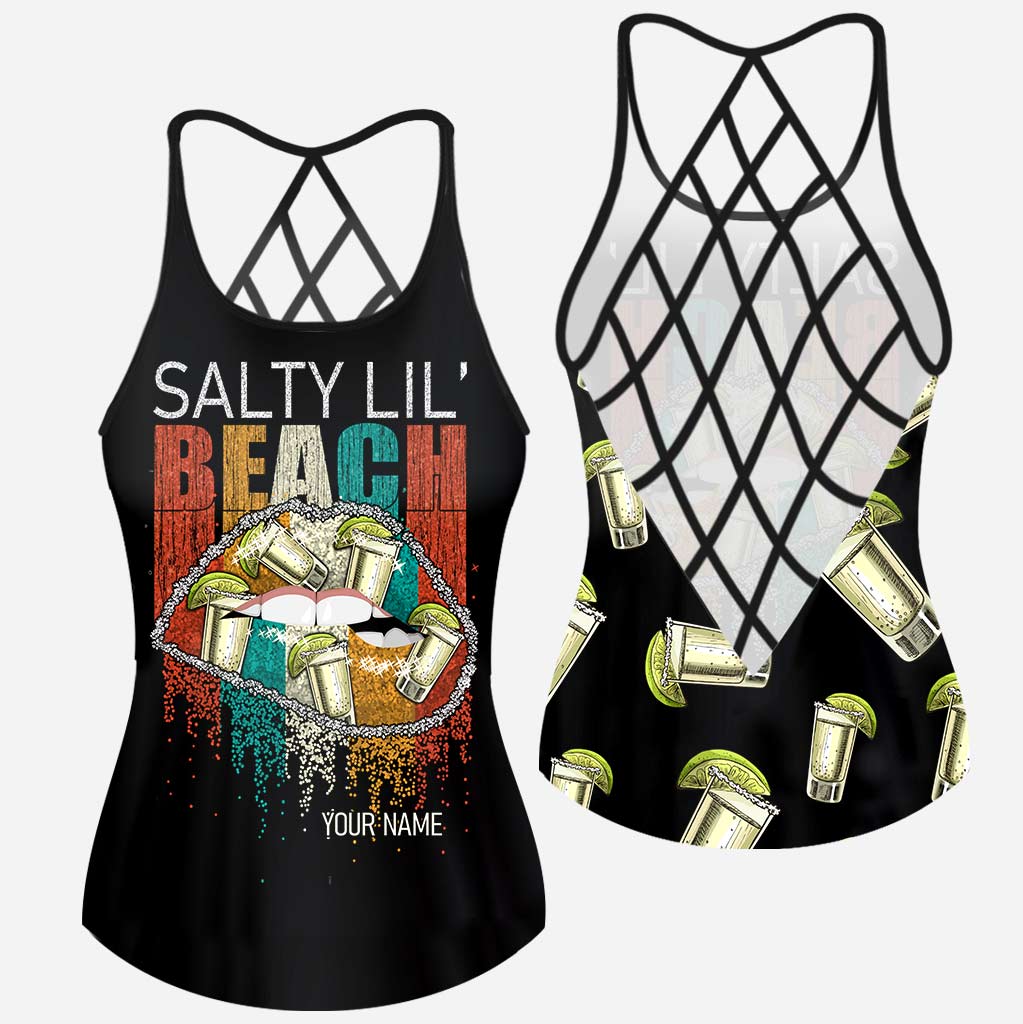 Salty Lil Beach - Débardeur et short femme personnalisés « Amoureux de la mer »