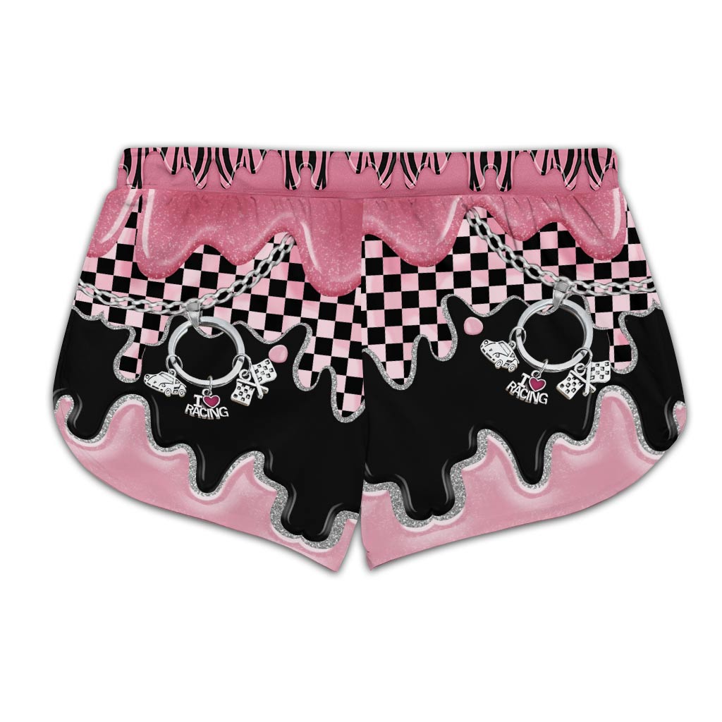 Débardeur et short de course Black Pink Race Girl - Racing Cross pour femme