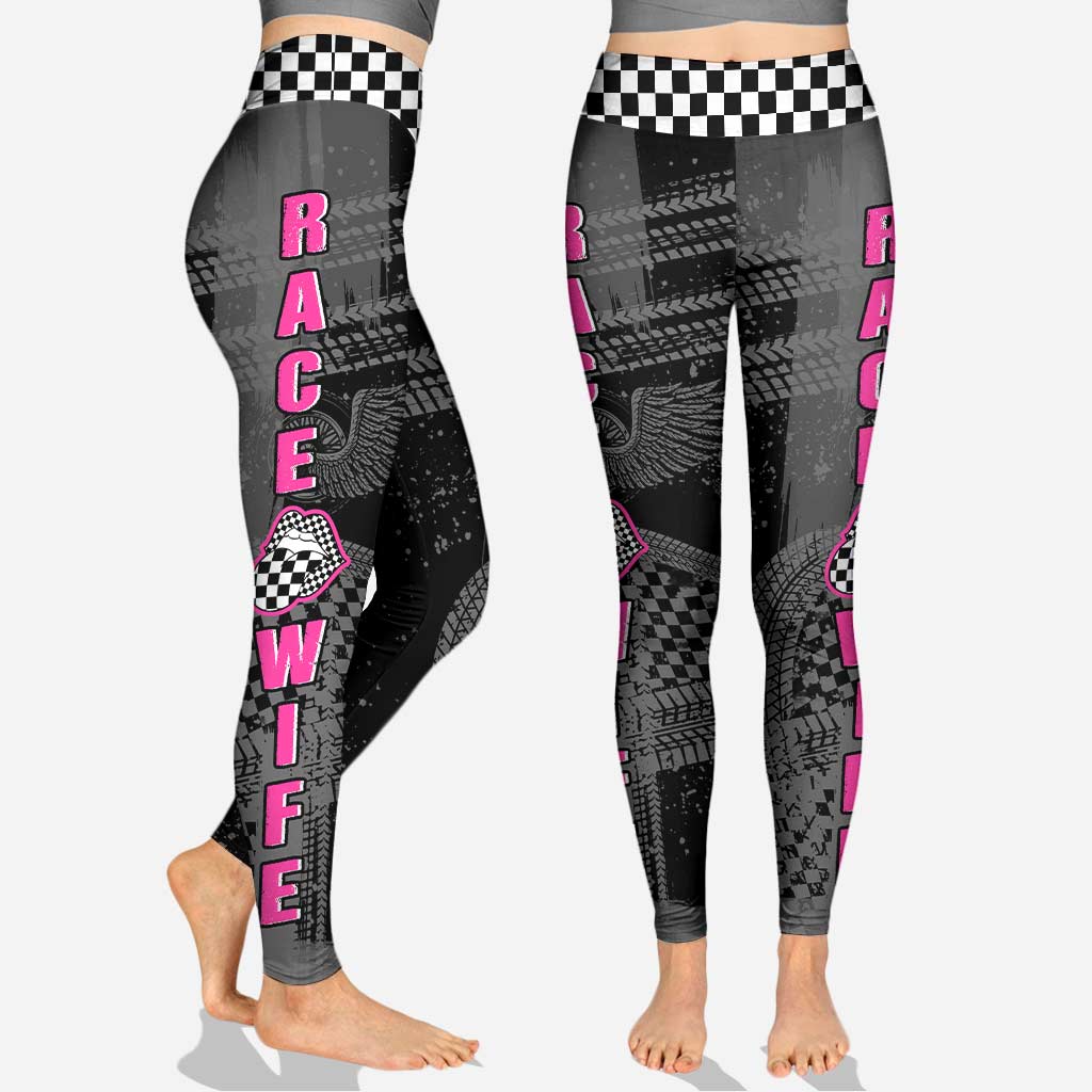 Race Wife Feelin' Kinda IDGAF - Personalized Racing Hoodie And Leggings