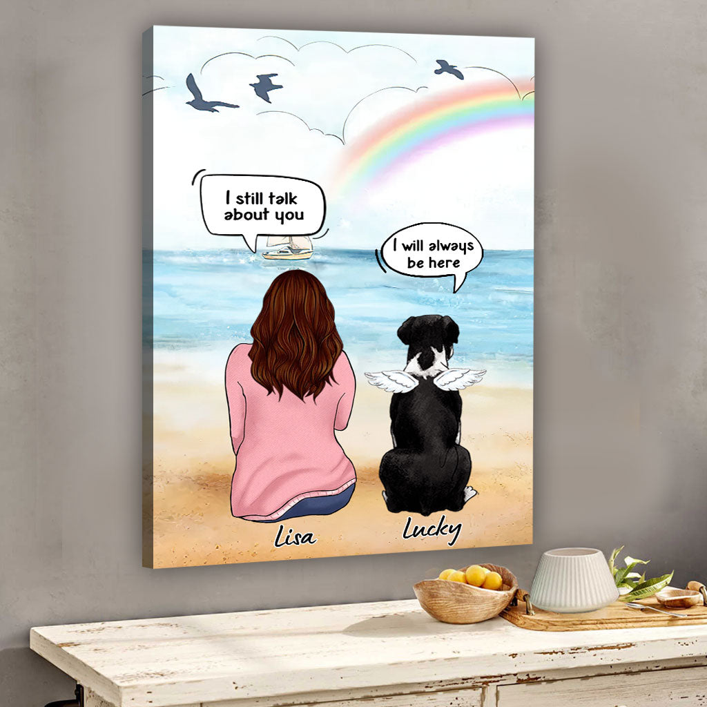 Je t'aime jusqu'à la lune - Toile et affiche personnalisées pour chien