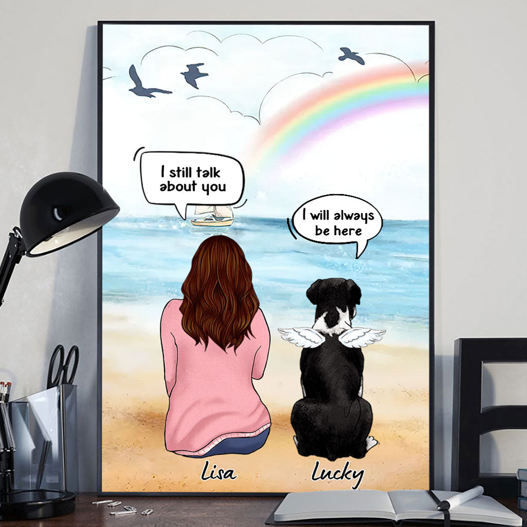 Je t'aime jusqu'à la lune - Toile et affiche personnalisées pour chien