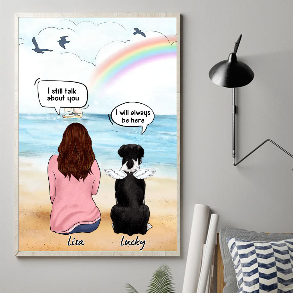 Je t'aime jusqu'à la lune - Toile et affiche personnalisées pour chien