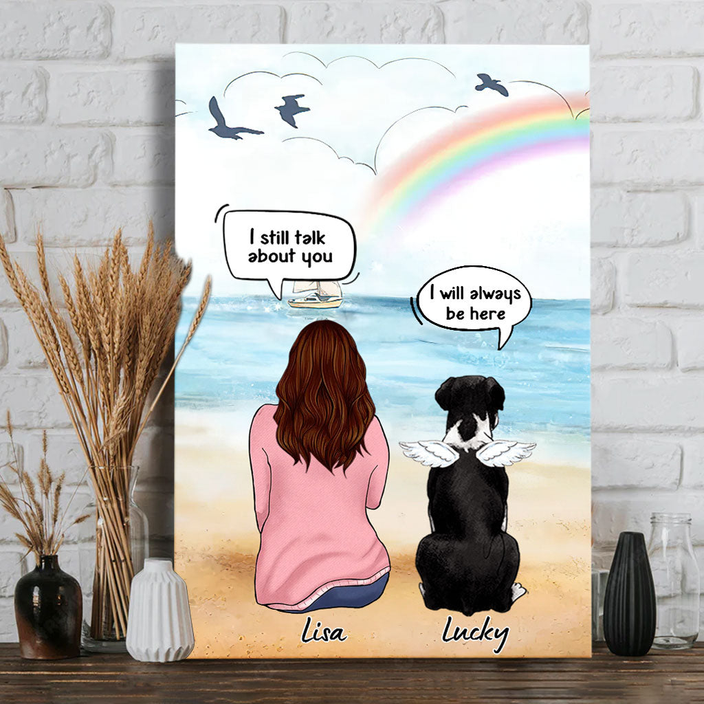 Je t'aime jusqu'à la lune - Toile et affiche personnalisées pour chien