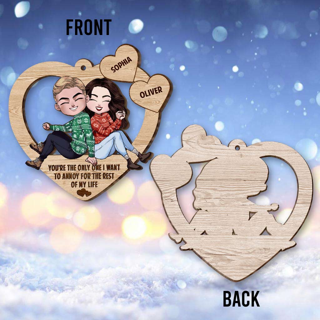 Tu es la seule que j'ai envie d'embêter - Ornement de Noël personnalisé pour couple