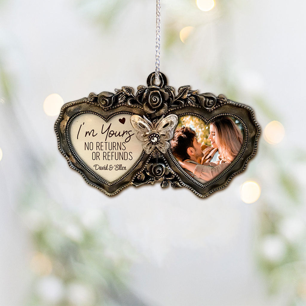 I'm Yours - Personalized Christmas Couple Ornament (Printed On Both Sides)