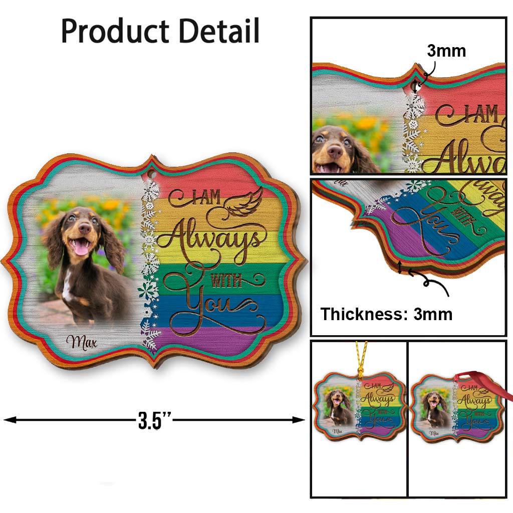 Anges ailés - Ornement de Noël personnalisé pour chien (Impression recto verso)