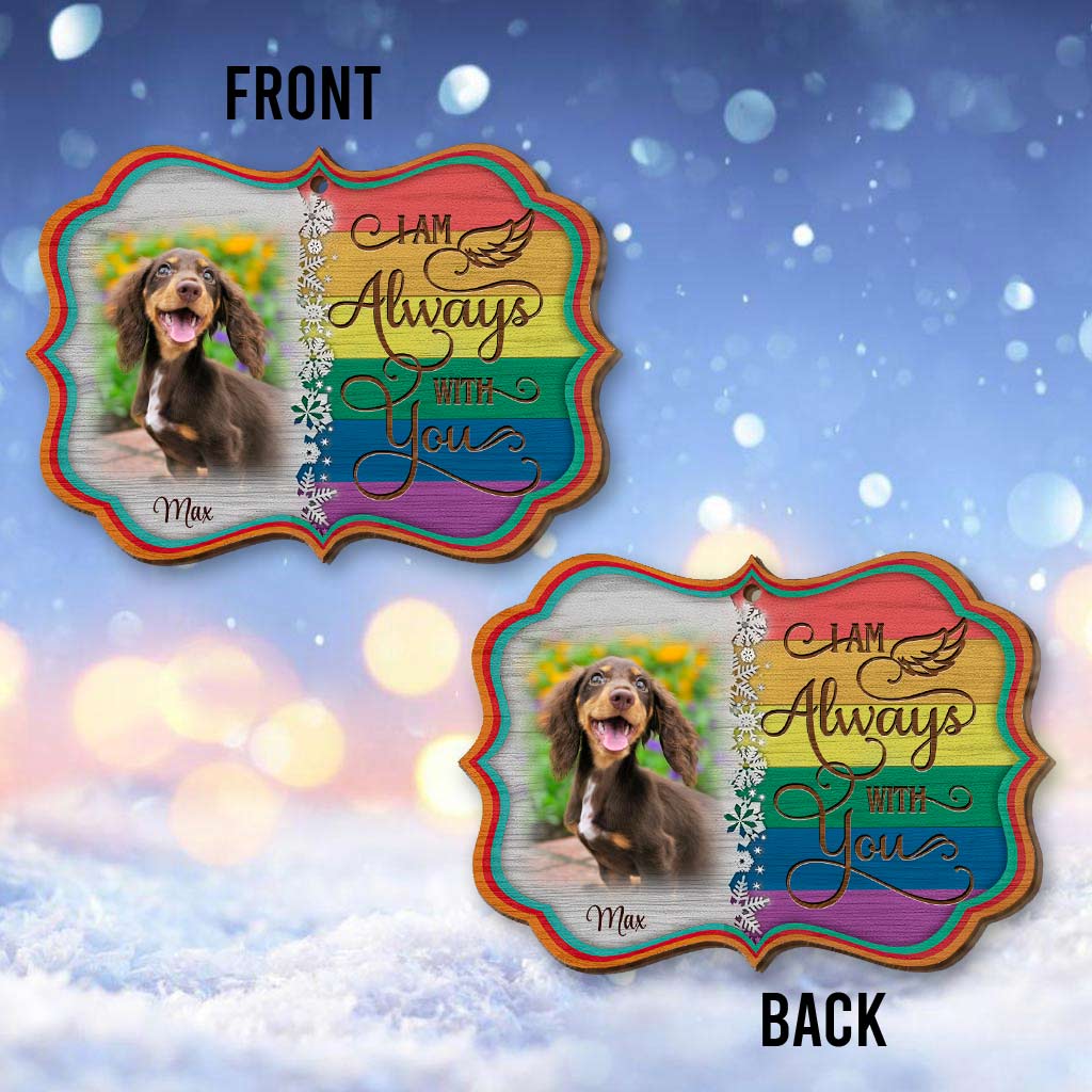 Anges ailés - Ornement de Noël personnalisé pour chien (Impression recto verso)