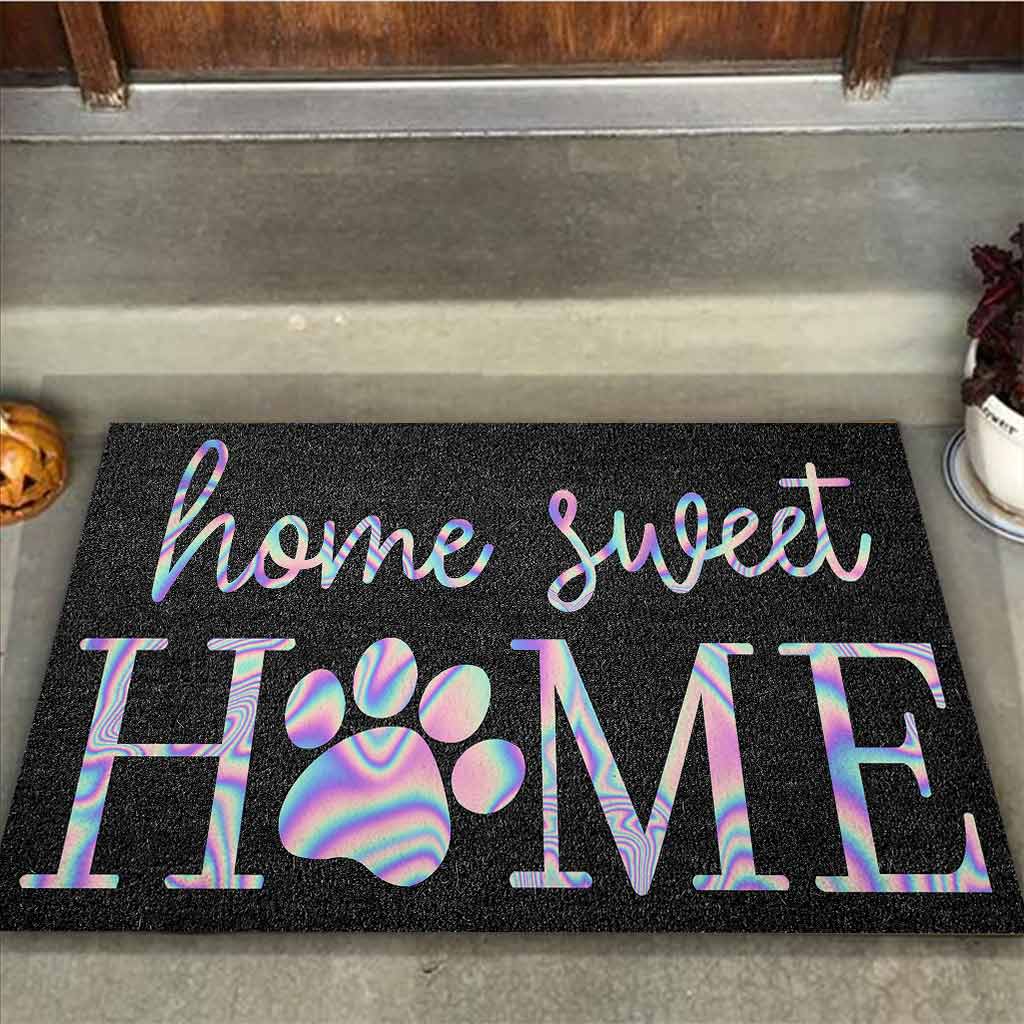 « Home Sweet Home » - Paillasson en fibre de coco à motif chien
