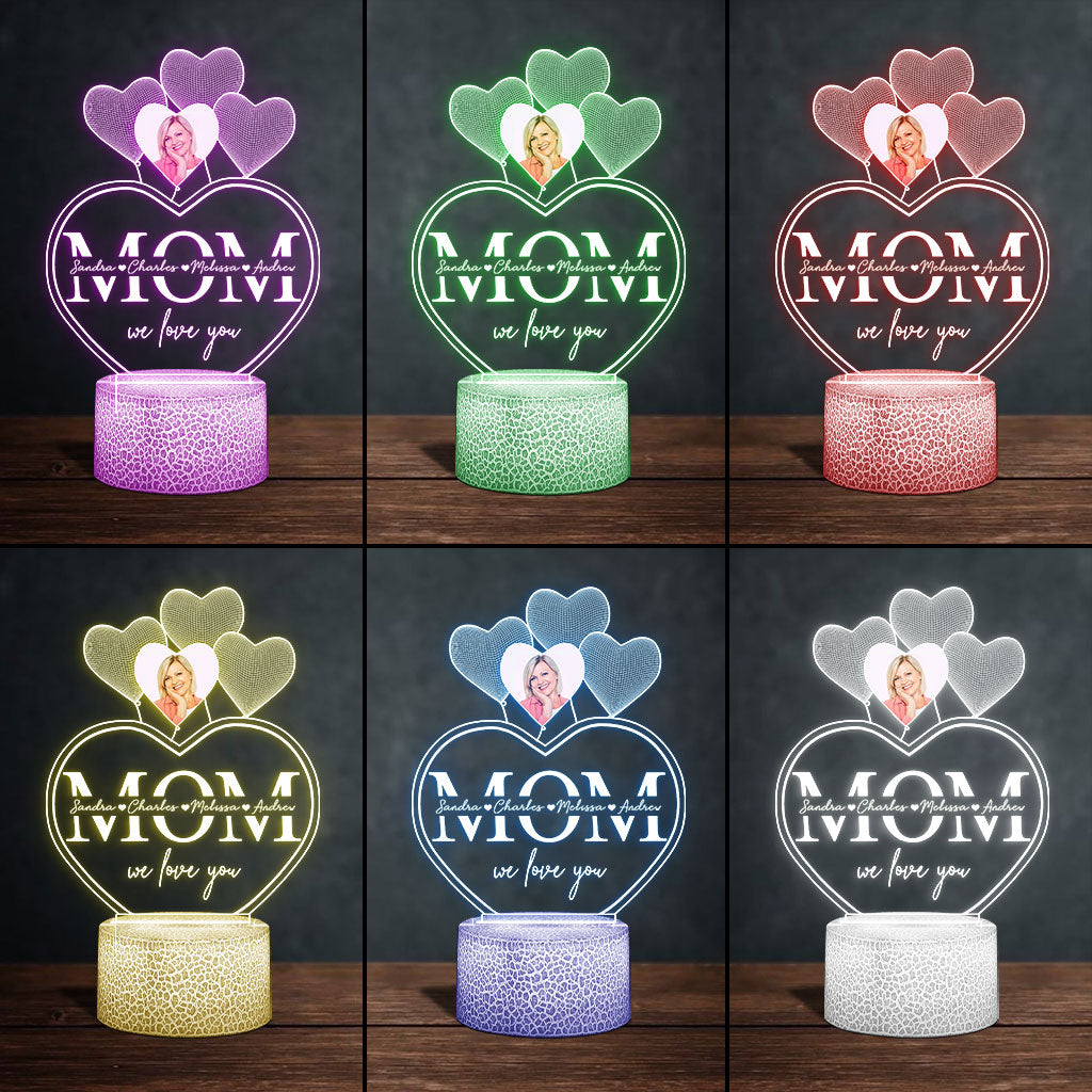 Les vœux sont exaucés par le cœur d'une mère - Plaque lumineuse personnalisée en forme de maman pour la fête des mères